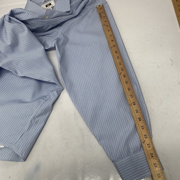 Joseph Abboud Non Iron Classic Fit Mens Dress Shirt 20 Tall 100% Cotton Blue - Picture 8 of 8